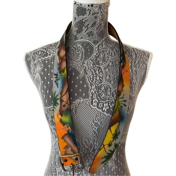 VINTAGE 1975 Leegin American Designers Award Leather Belt Size 34 - Picture 5 of 8